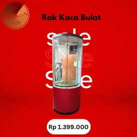 Rak Kaca Bulat Setengah