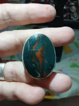 Batu akik gambar iket perak