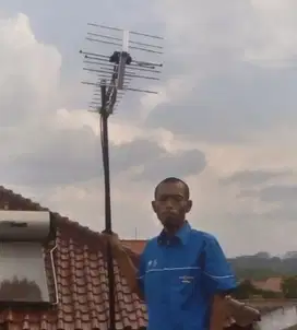 Pasang Antena tv Plus Tiang