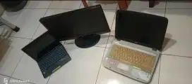 Leptop bekas merk aser dan notbook merk tosiba rusak dan monitor lcd