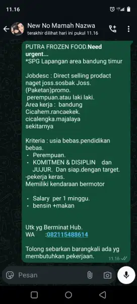 D butuhkan wanita buat SPG nuget