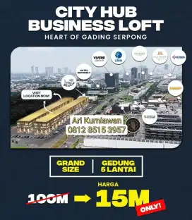 Bangunan 5lt 1000an mtr GEDUNG BISNIS graha commercial hub summarecon