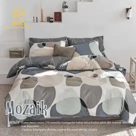Seprei set katun dingin motif abstrak