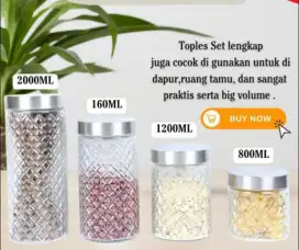 Toples Kue Jumbo / Toples Kaca Canister murah