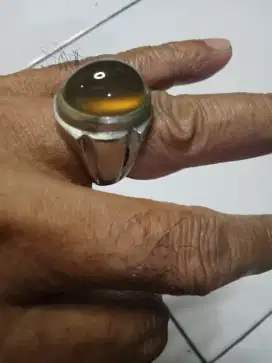 Cincin Solar kristal ikat Perak ,bersih