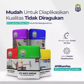 Semen Instan Eco Mortar Plester Acian Perekat Bata Ringan Keramik