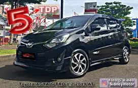 CUKUP DP 5 JT Toyota AGYA G TRD 1.2 2019 LOW KM MATIC HITAM ISTIMEWA !