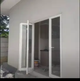 Pintu lipat aluminium kaca