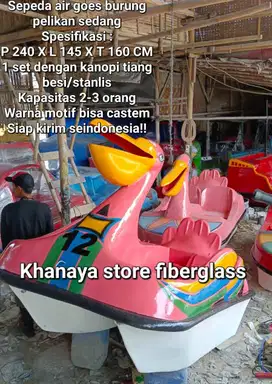Sepeda air gowes burung pelikan sedang kpasitas 3 orang baru!
