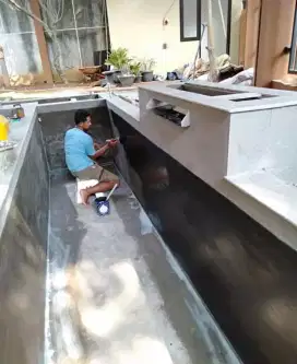 Bikin kolam ikan koi indoor