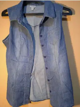 Guess Top Women Baju Atasan Wanita Denim