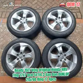 Ready 1SET Velg Original Honda HRV ring 17x7 pcd 5x114,3 dn Ban DUNLOP