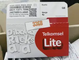 COD KARTU KUOTA TELKOMSEL 33GB