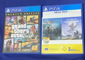 DIJUAL CEPAT KASET PS 4 GTA 5,GOW DAN HORIZON NEGO
