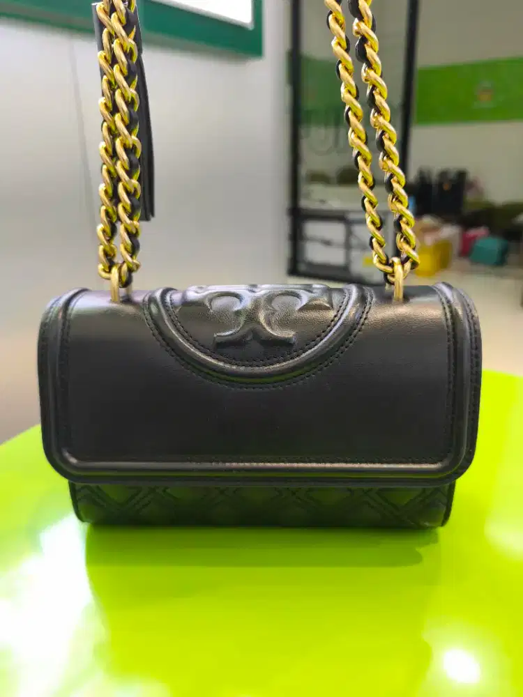 Tory burch fleming small black mulus