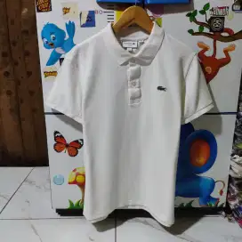 Kaos polo shirt LACOSTE white colour Size L