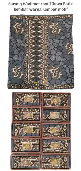 Sarung Jawa batik kembar motif dan warna