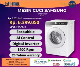 Mesin cuci samsung ww90t504dtt 9kg