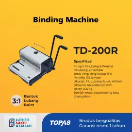 Mesin Jilid spiral kawat TOPAS TD200R