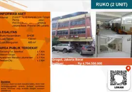 Dijual 2 Unit Ruko Komplek Grogol Permai