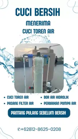 jasa kuras toren air dan instalasi filter air