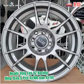 Ready Velg Evo OZ Racing 
Ring 15x6,5 Pcd 4x100 4x114