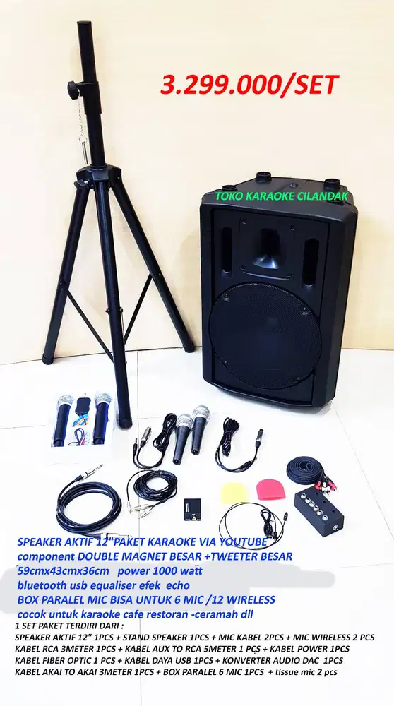 speaker aktif karaoke 12 2way 1000watt
