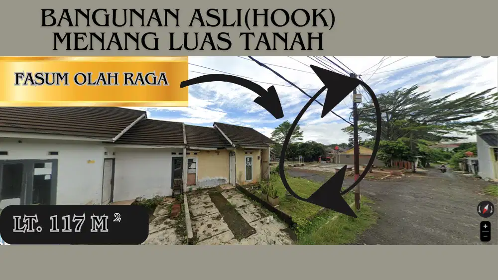 Rumah Murah Parung Tanah Luas Posisi Hook