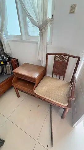 Meja Telepon Jati Vintage
