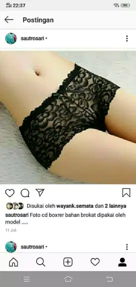 Aneka Celana Dalam Boxer wanita