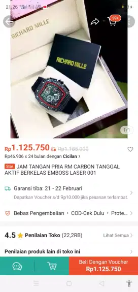 Jual jam baru harga 200k