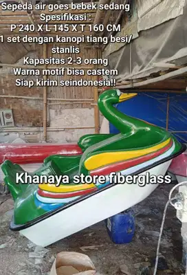 Sepeda air goes bebek sedang/perahu wisata karakter bebek termurah