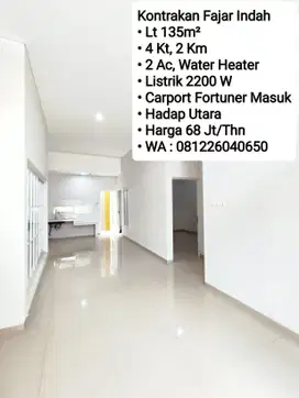 Kontrakan Rumah Baru Area Fajar Indah Minimal 2 Tahun