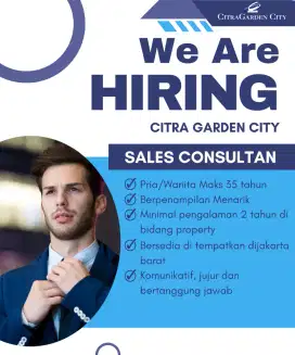 Dibuka Lowongan Sales Executive Citra Garden City Gaji + Komisi