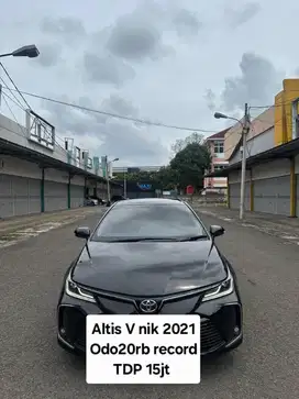 TOYOTA ALTIS V 2021 odo30rb TDP15jt HITAM 2022 ODO 2020 new model