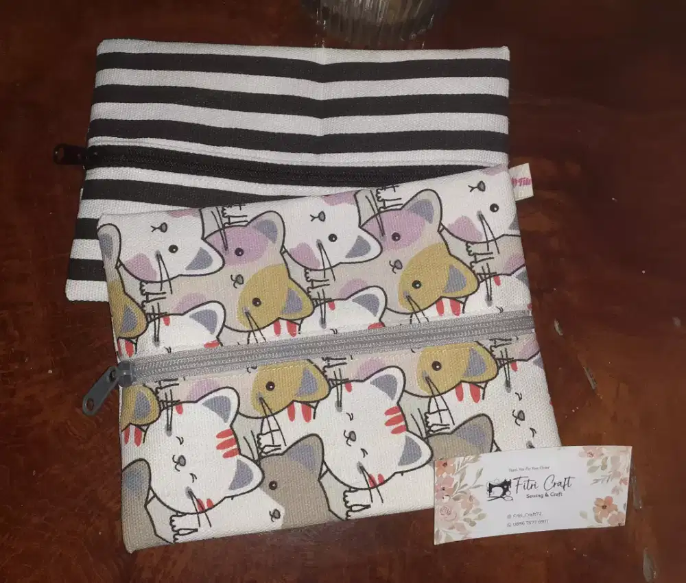 Jual Pouch Tissue Travel Bahan Kanvas