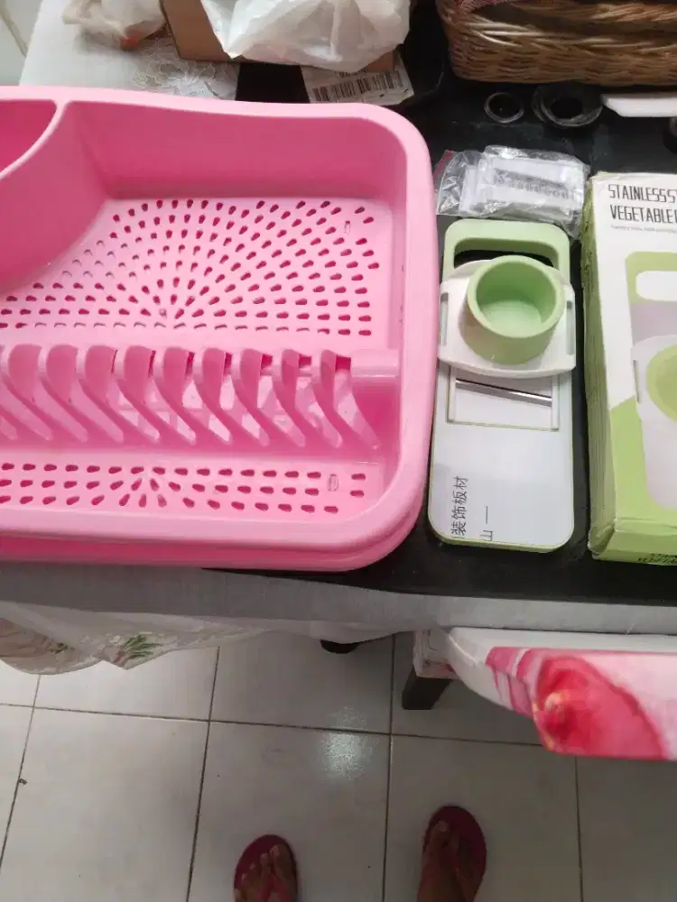 Rak plastikj tempat habis cuci tempat piring2