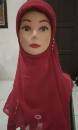 Jilbab Merah,Kuning,Hitam, merk Paris Japan