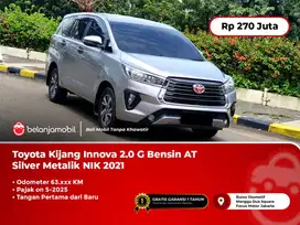 [WARRANTY] Toyota Kijang Innova 2.0 G Bensin AT Silver Metalik 2021