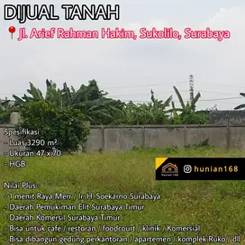 Tanah Kavling Raya Merr Arif Arief Rahman Hakim Keputih Surabaya Timur