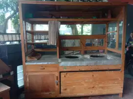 Grobak jualan 2 tungku