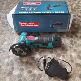 Gerinda Tangan 3 Inch DC12V Batrai Recharge Angle Grinder