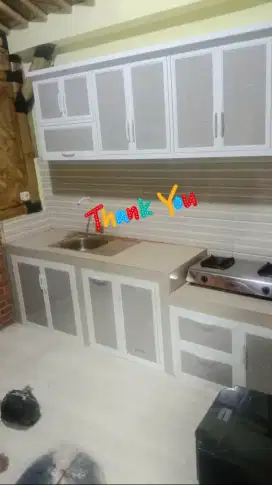 Kitchen set bahan aluminium acp anti ryap anti kropos kuat api