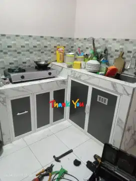 Kitchen set bahan aluminium acp anti ryap anti kropos kuat api