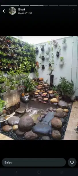 Kolam natural batu fosil