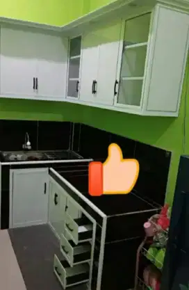 Kitchen set bahan aluminium acp anti ryap anti kropos kuat api