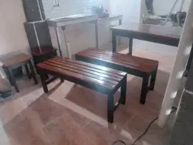 Kursi panjang warung makan, Kurs resto Cafe, Kursi teras kost