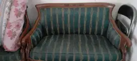 Sofa jati berukiran classic dan meja jati