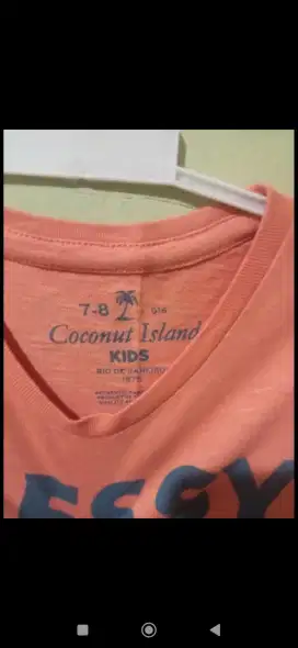 Kaos anak prempuan coconut island dan merek lain