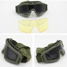 Kacamata Olahraga Taktis Airsoft Ski Goggles with 3 Lens